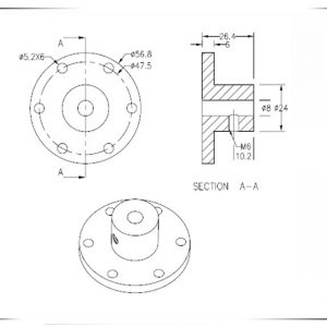 8mm Motor Shaft Coupling Hub Use for Mecanum Wheels