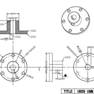 CasterBot 10mm Coupling with Keyway CB18029 Stainless Steel Key Hub for Mecanum Wheels