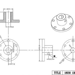 CasterBot 12mm Keyway Coupling CB18030 Stainless Steel Key Hub for Mecanum Wheels