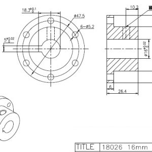 16mm Keyway Coupling CB18026 Aluminum Hubs for Mecanum Wheels