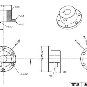 CasterBot 16mm Keyway Coupling CB18031 Stainless Steel Key Hub for Mecanum Wheels