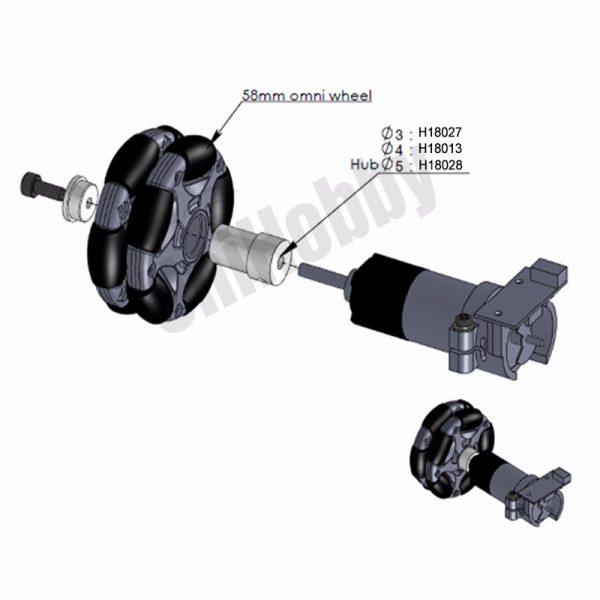 CasterBot 5 mm Coupling