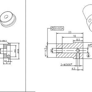 CasterBot 4mm Coupling