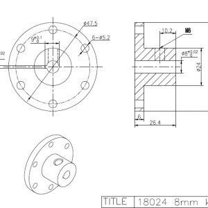 8mm Key Coupling Hub CB18024 for Mecanum Wheels