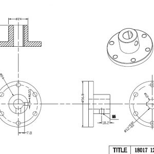 CasterBot 12mm Key Coupling Aluminum Hub CB18017 for Mecanum Wheels