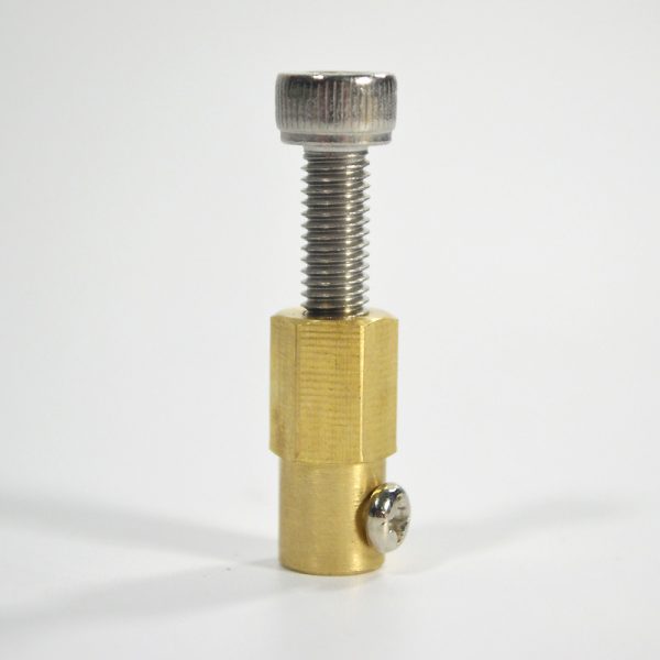 CasterBot 3 mm Brass Hex Coupling for 38 mm Plastic Omni Wheels