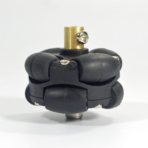 CasterBot 3 mm Brass Hex Coupling for 38 mm Plastic Omni Wheels