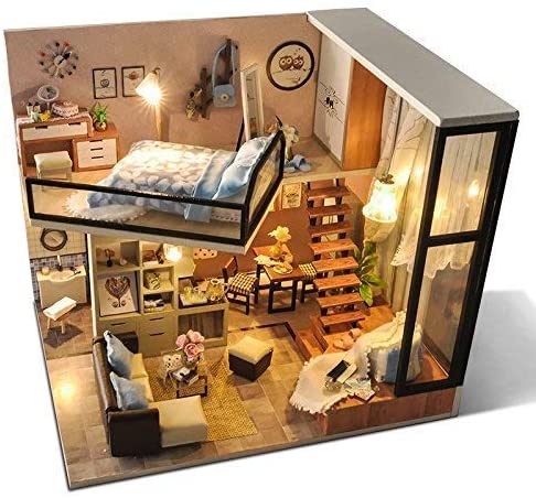 DIY Dollhouse Kit UniHobby Wooden DIY Miniature Dollhouse Toy Gift