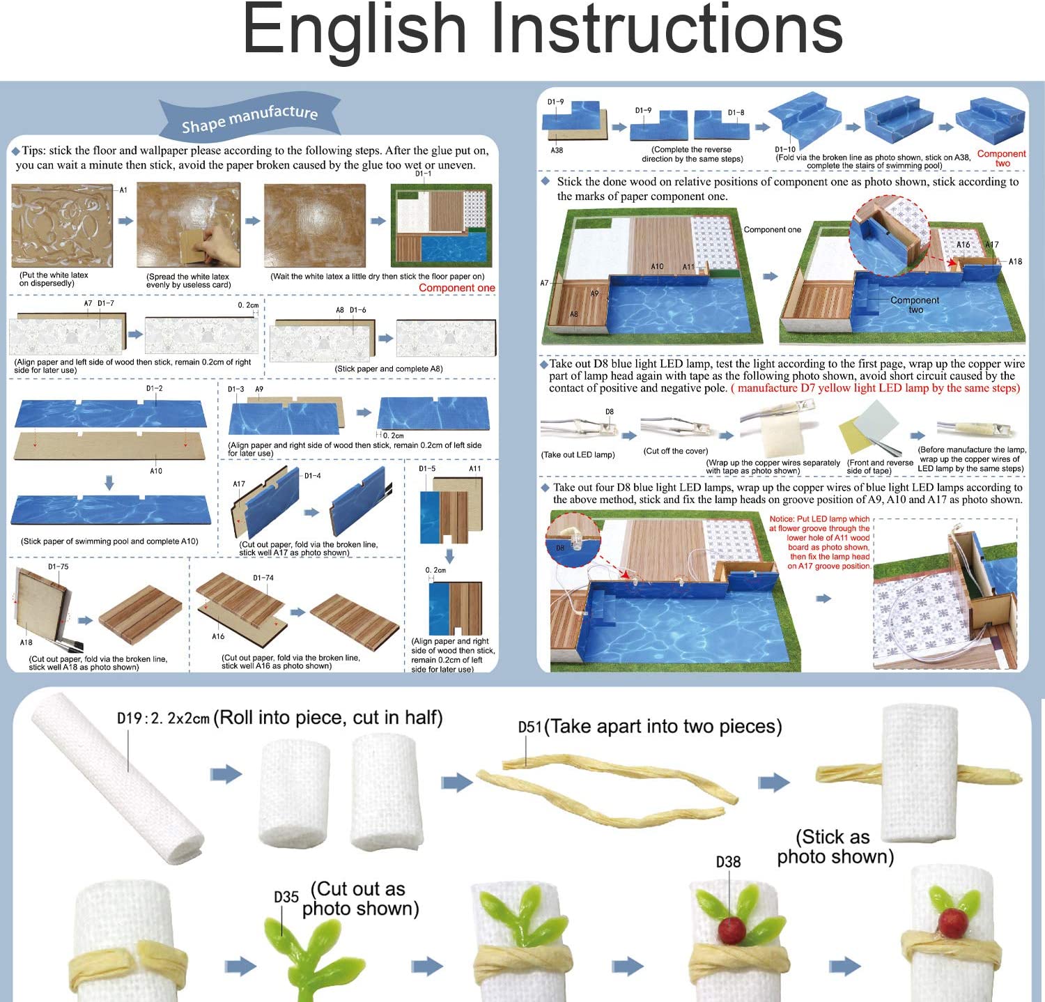 DIY Dollhouse Kit UniHobby Wooden DIY Miniature Dollhouse Toy Gift